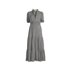 MAX STUDIO Checked Tiered Dress (S, Worn Once)